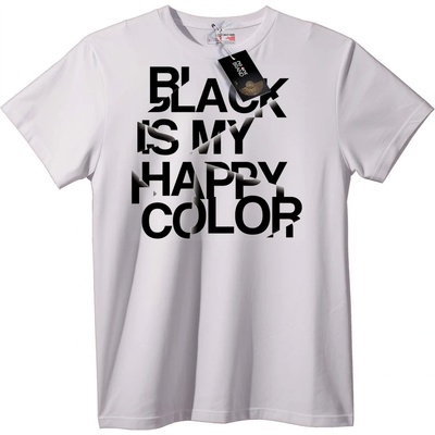 NOONEBRAND Тениска Черният е моят щастлив цвят - L, Black