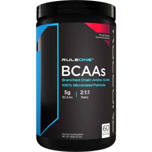 Rule 1 BCAAs | 100% Micronized 2: 1: 1 BCAA Formula [480 грама] Плодов Пунш