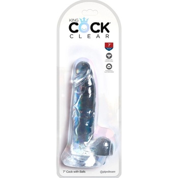 Pipedream King Cock Clear 7" Cock with Balls