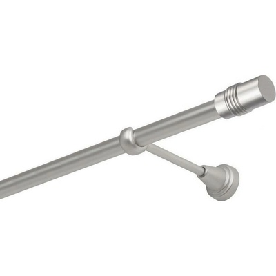 OK-GarnýžeCZ Garnýž kovová jednořadá 19mm Cylinder satina 140 cm do stěny / na tunýlek - bez kroužků