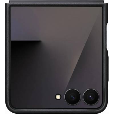 Samsung Защитен калъф от веган кожа Samsung Flip7 черен