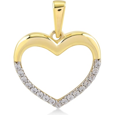 Lillian Vassago Zlatý přívěsek Srdce se zirkony LLV82 GP009Y