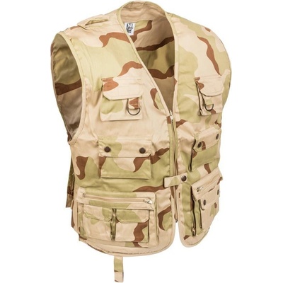 M-Tramp vesta SAFARI desert 3 farby Outdoorová vesta s mnohými vreckami značky