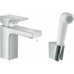 Hansgrohe Смесител за мивка Hansgrohe Vernis Shape 100, гланциран хром, с хигиеничен душ (71216000)