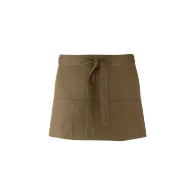 Premier Workwear Pracovná zástera krátka s vreckami PR155 Sage Pantone 5497 60 x 33 cm
