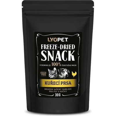 Lyopet Snack pamlsek z lyofilizovaných kuřecích prsou 30 g