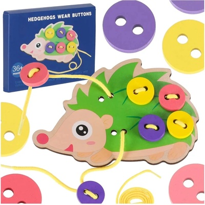 KIK KX5697 Výuková sada pro výuku šití knoflíků ježek