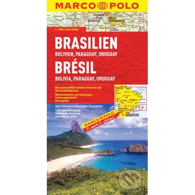 BRAZÍLIE BOLÍVIE PARAGUAY URUGUAY 1: 4 000 000