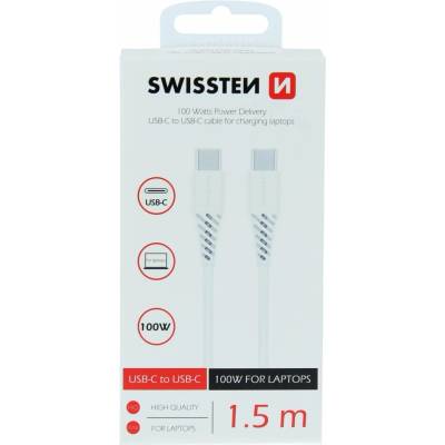 Swissten 71506520 datový TPE USB-C amp; USB-C, 1.5m, bílý