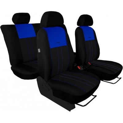Autopoťah Pok-ter Tuning Due modro-čierne velour-textil