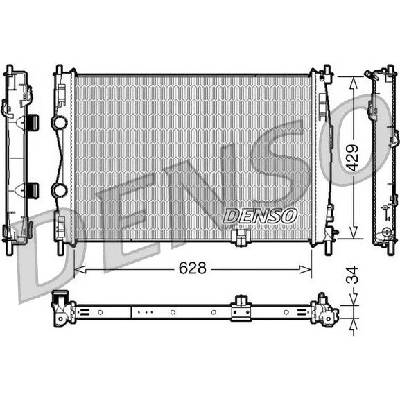 Chladič, chlazení motoru DENSO DRM46017 DRM46017