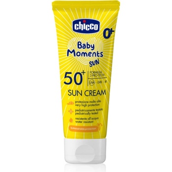 Chicco Baby Moments Sun слънцезащитен крем SPF 50+ за деца от раждането им 75ml