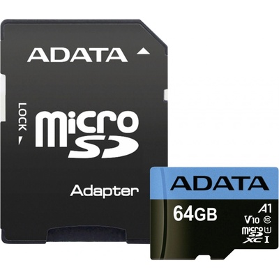 ADATA SDXC 64GB UHS-I U1 AUSDX64GUICL10A1-RA1