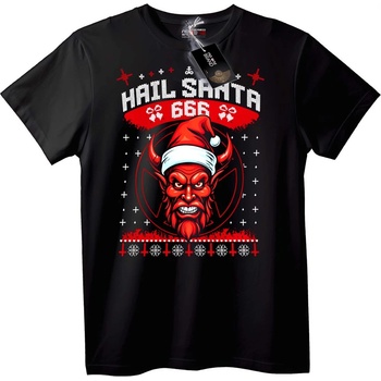 NOONEBRAND Тениска Да живее Дядо Коледа 666 - M, White