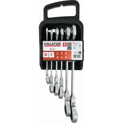 Kreator Sada kloubových klíčů otevřený/očko-ráčnový 6ks KRTH30014
