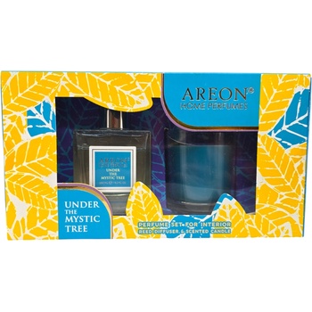 Areon комплект, Парфюм с Клечки 150мл, Ароматна свещ 120гр, Undre the Mystic tree