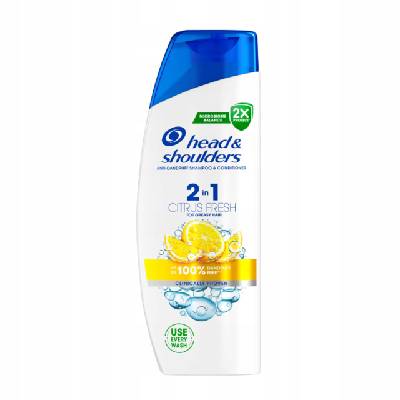 Head & Shoulders Citrus Fresh 2v1 šampón proti lupinám pre mastné vlasy 330 ml