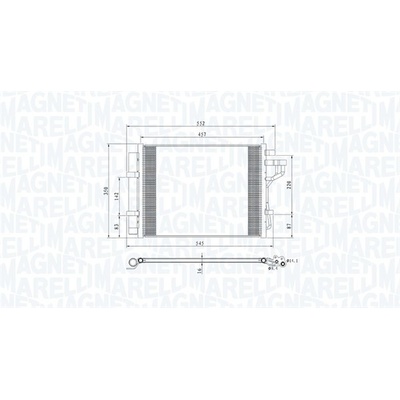 Kondenzátor, klimatizace MAGNETI MARELLI 350203802000