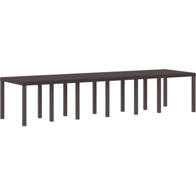 vidaXL Градинска маса Кафяво 350 x 100 x 74 см полиратан (3378525)