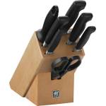 ZWILLING Комплект ножове с блок FOUR STAR, 8 бр. , със заточващ прът и ножица, Zwilling (ZW35140000)