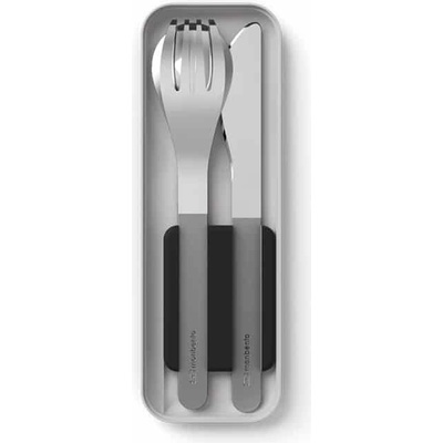 Monbento nerezový příbor MB Slim Box Onyx