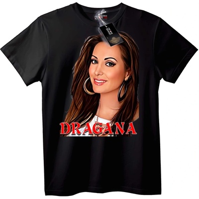 NOONEBRAND Тениска Именен ден на Драгана - 5XL, Black