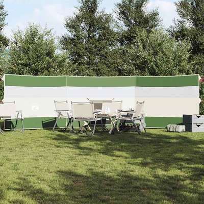 vidaXL Camping Windbreak Green 508x130 cm Водоустойчив (4009660)