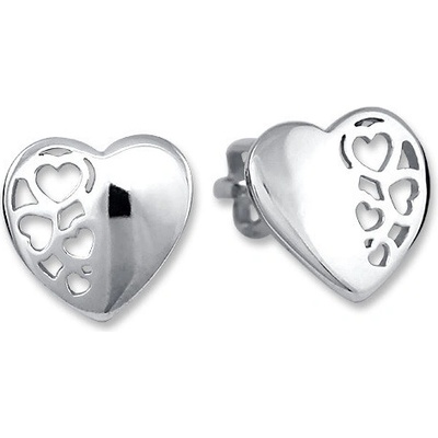 Soliter Jemné náušnice z bieleho zlata Srdiečka 231 001 00648 07