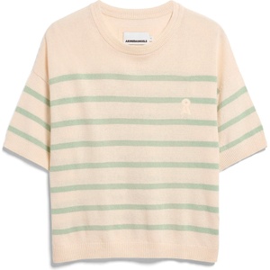 ARMEDANGELS Дамски пуловер ARMEDANGELS Women's Stripe Linen Blend Sweater Jumper - Undyed / Foam (117-3694-0213)