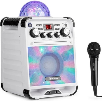 Auna Rockstar LED karaoke systém biely