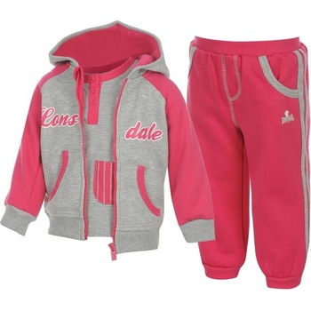 Lonsdale 3 Piece Baby jogger suit Hot pink Ltpink