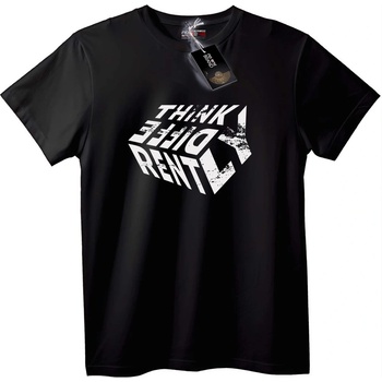 NOONEBRAND Тениска Think Different 3D - S, Black