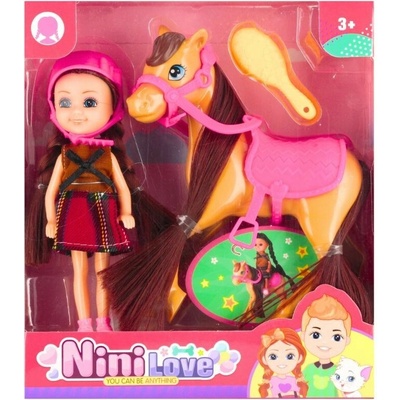 CreativeToys jazdkyňa na koni 15 cm s doplnkami