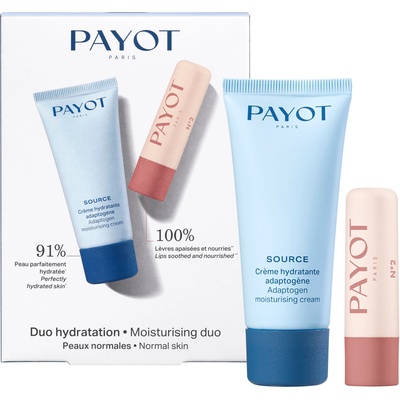 PAYOT КОМПЛЕКТ PAYOT Source Crème Hydratante Adaptogène & N°2 Stick Lèvres 24 - часов крем дамски