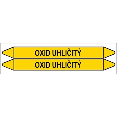 Značení potrubí, oxid uhličitý,2 ks, 450 × 52 mm PZ 007532