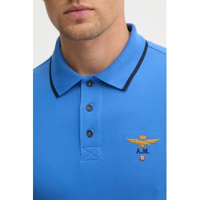 Aeronautica Militare тениска с яка мъжка от памук (PO1308UP00082)