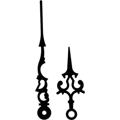 Kovové hodinové ručičky B8 (97 mm, 60 mm) - černé