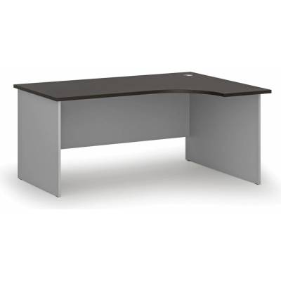 PRIMO Kancelársky rohový pracovný stôl GRAY, 1600 x 1200 mm, pravý, sivá/wenge