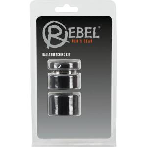 Rebel Ball - пенис и тестикуларен ринг и удължител - черен