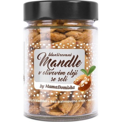 Grizly Blanšírované mandle v olivovom oleji so soľou by @mamadomisha 200 g