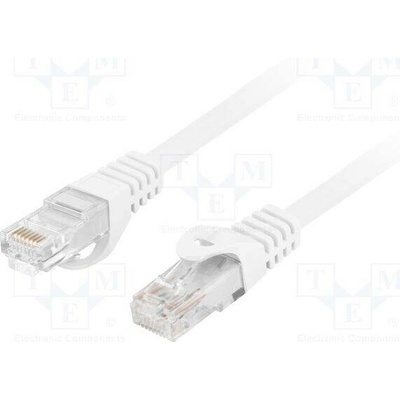 Lanberg PCU6-10CU-0500-W Patch U/UTP Cat 6 RJ45 vidlice z obou stran lanko Cu 5m