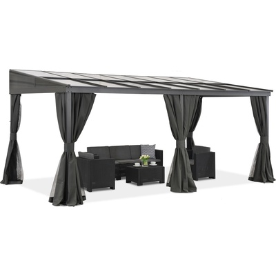Garden Point Алуминиев навес за тераса 4 x 6 м Tarragona Premium Garden Point антрацит (GAP1177)