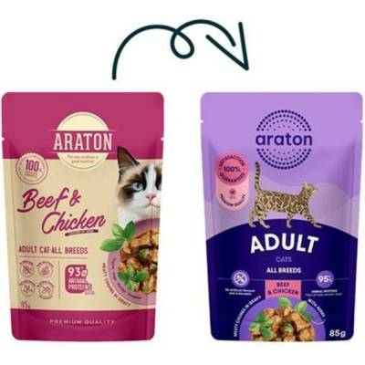 Araton Cat Adult Beef & Chicken 85 g