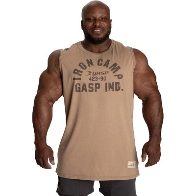 Gasp Throwback S/L washed desert tielko oprané pieskové