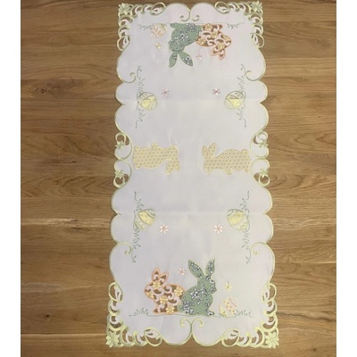 TiaHome Velikonoční ubrus vajíčka barevná 40x110cm