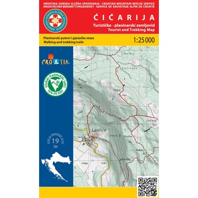 Ćićarija turistická mapa HGSS