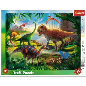 Trefl Детски пъзел Trefl от 25 части - Динозаври (31343) - baby