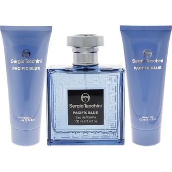 Sergio Tacchini Pacific Blue Gift Set EDT 100 ml + Shower Gel 100 ml + Aftershave Balm 100 ml за мъже