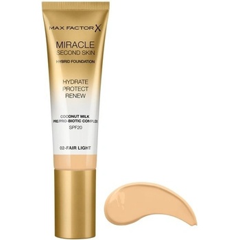 Max Factor Miracle Second Skin hydratační make-up SPF20 02 Fair Light 30 ml