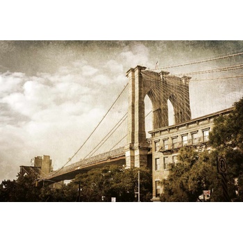 DIMEX ART s. r. o Флизелинов фототапет бруклински мост във винтидж стил 375 x 250 см